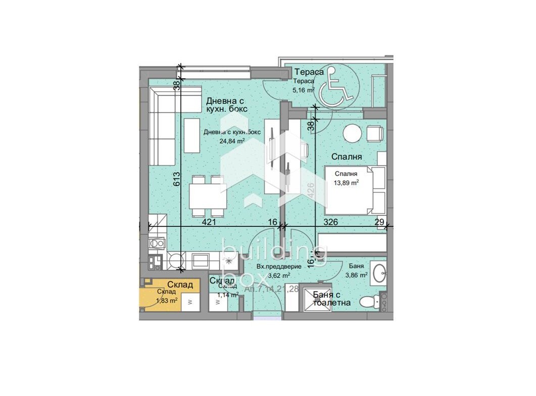 Двустаен апартамент - кв. Остромила - 0