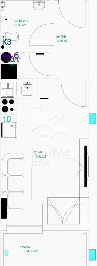 Едностаен апартамент до “Дентален университет” – гр. Пловдив