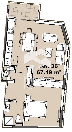 Двустаен апартамент в кв. Карпузица - 0