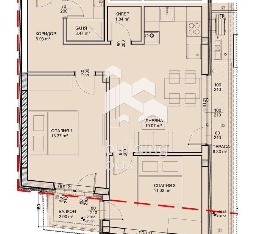 Тристаен южен апартамент в луксозна сграда-кв.Изгрев - 0