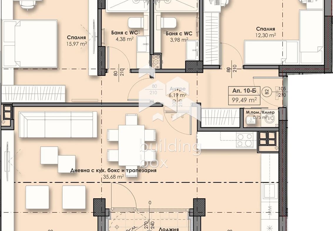 Продава тристаен апартамент - 0
