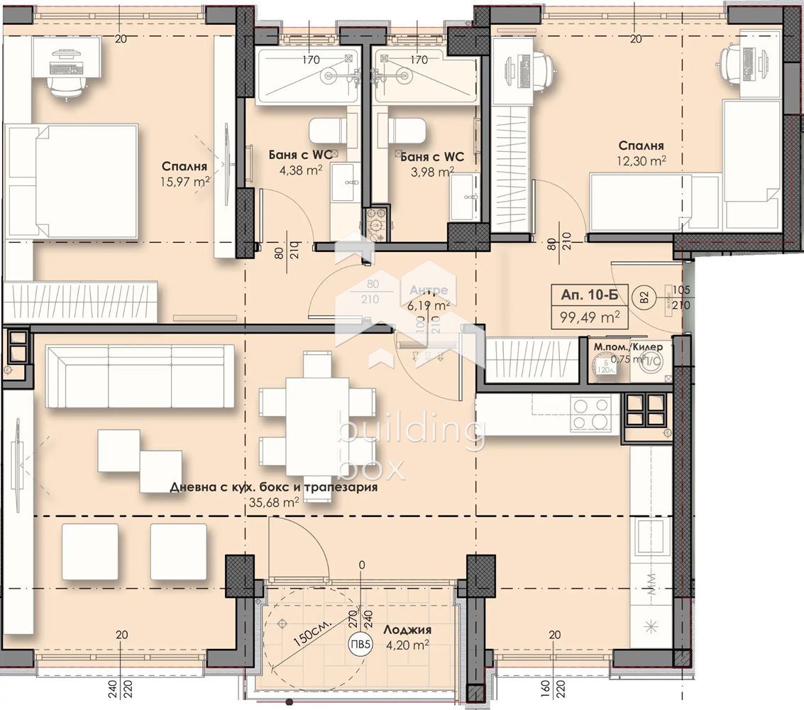 Продава тристаен апартамент - 0