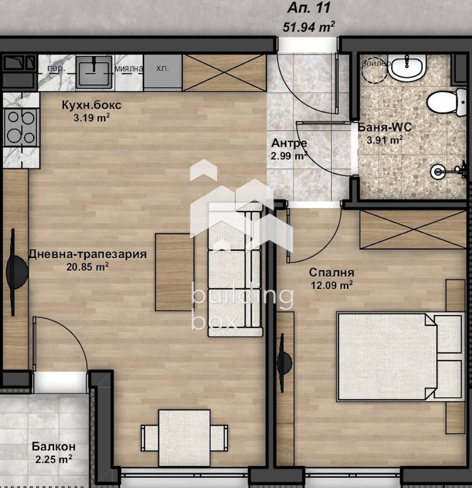 Двустаен апартамент с паркомясто в ж.к. Люлин 3 - 0