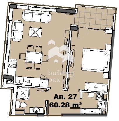 Двустаен апартамент в кв. Карпузица - 0