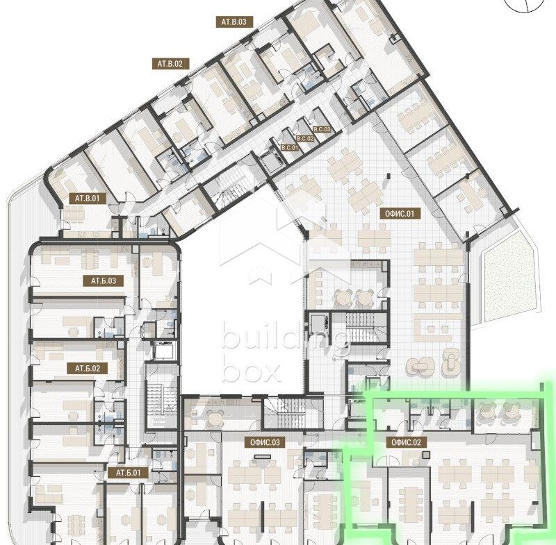 Голям офис - 255 кв.м до "Пеещите фонтани" - 0