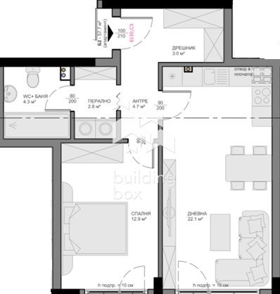 Двустаен апартамент в новострояща се жилищна сграда - 0