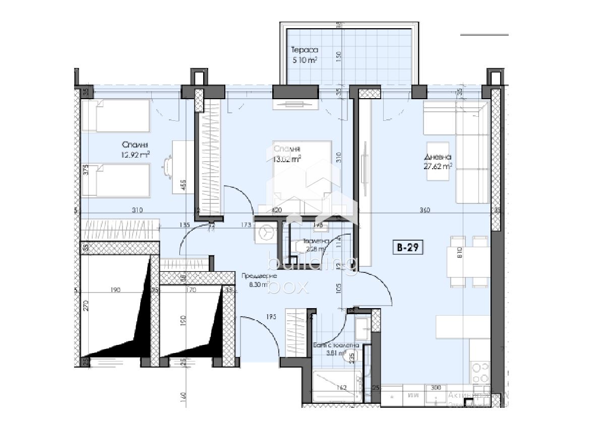 Тристаен апартамент - кв. Гагарин - 0