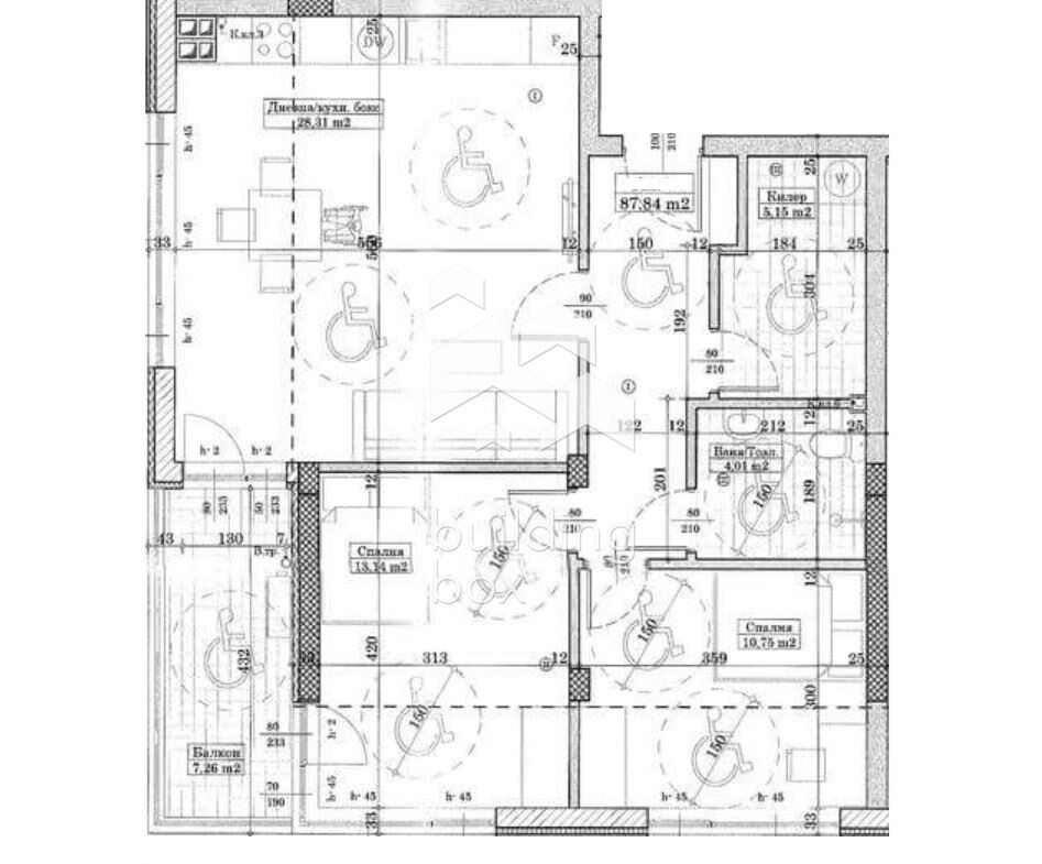 Тристаен функционален апартамент с две бани в кв.Изгрев - 0