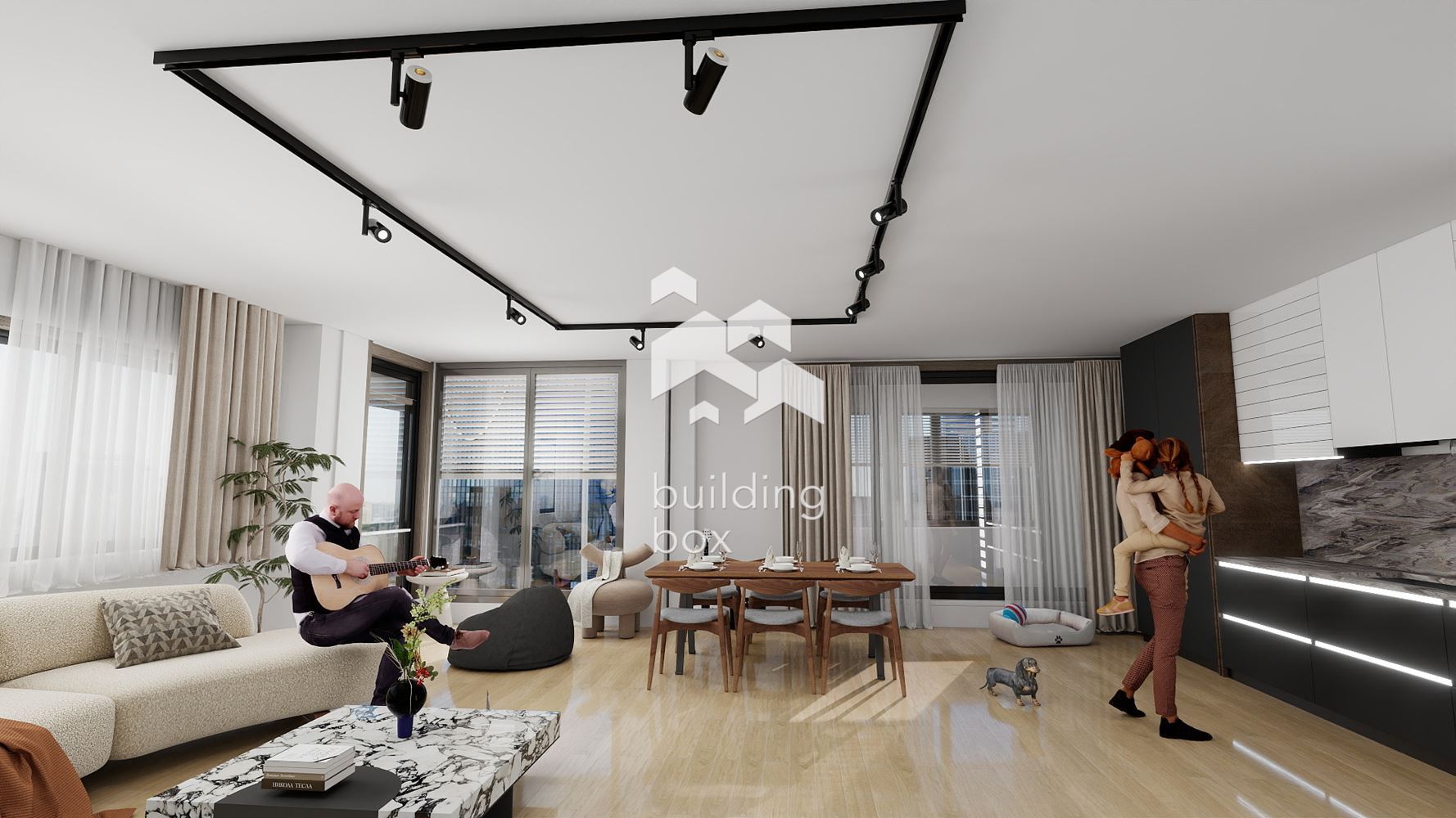 Панорамен 3-стаен апартамент с акт 16 в кв.Борово - 0