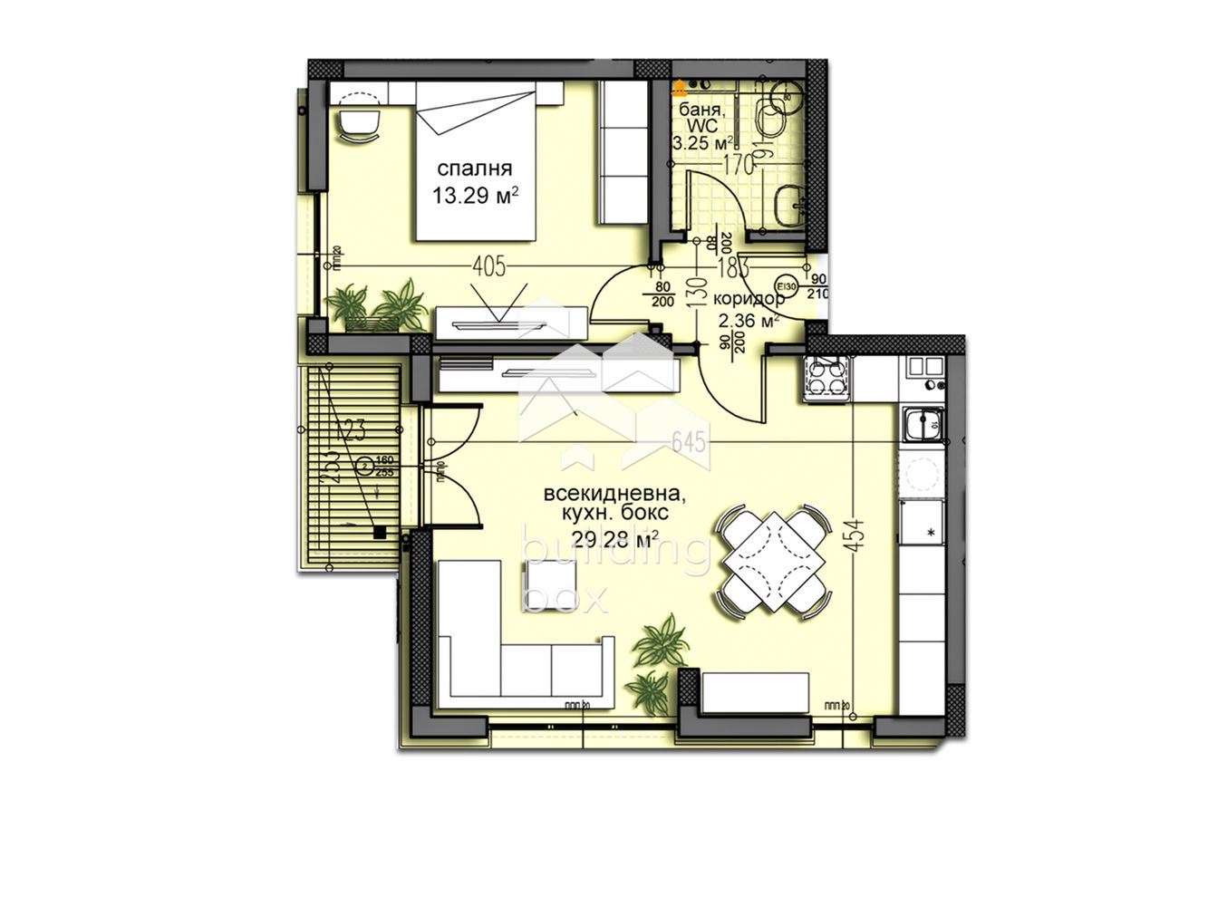 Двустаен апартамент - 0