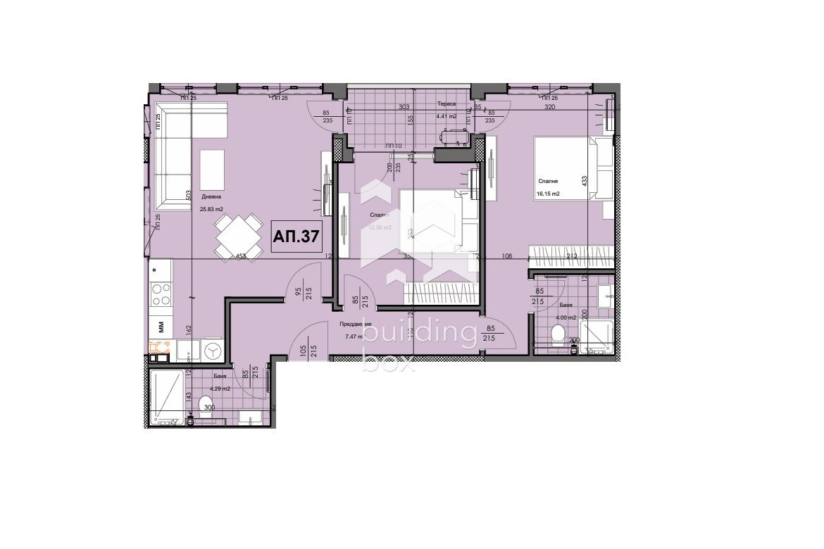 Тристаен апартамент - кв. Гагарин - 0