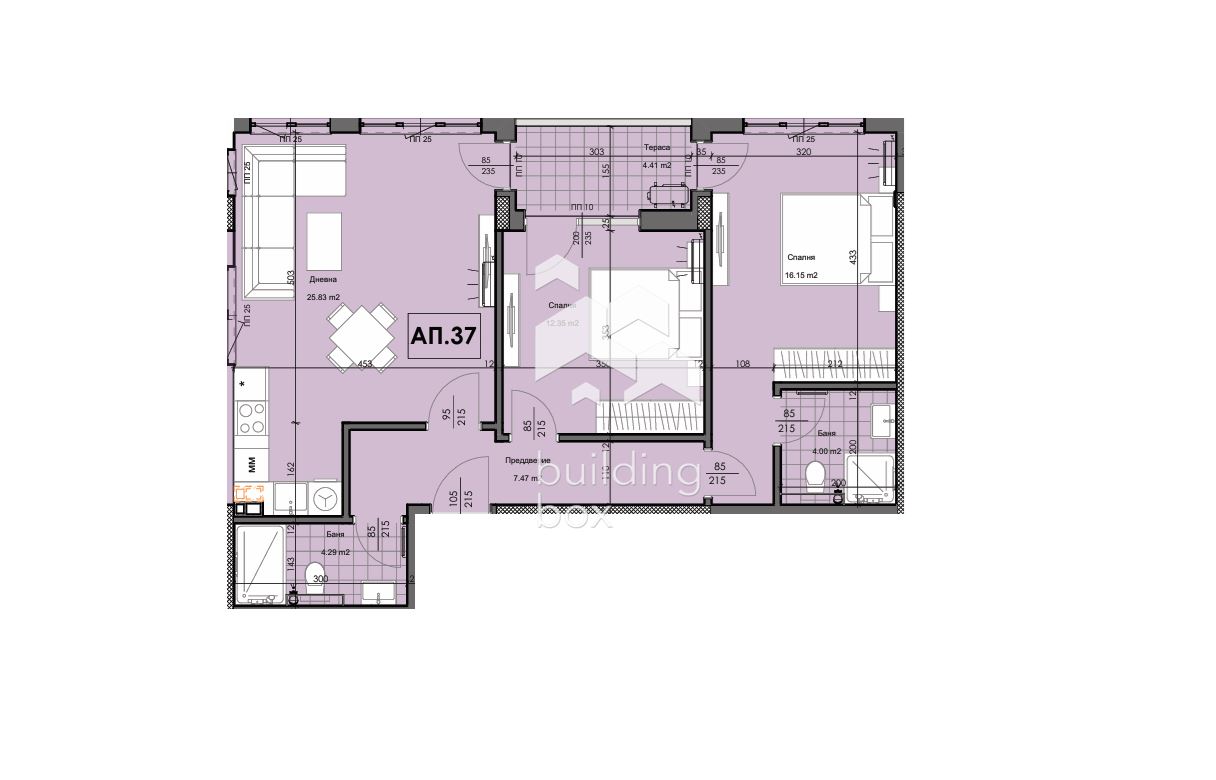 Тристаен апартамент - кв. Гагарин - 0