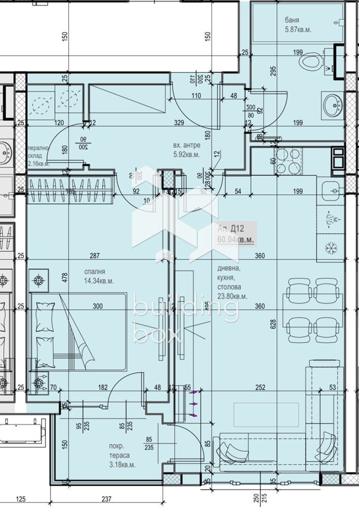 Двустаен апартамент след АКТ14 - кв. Остромила - 0