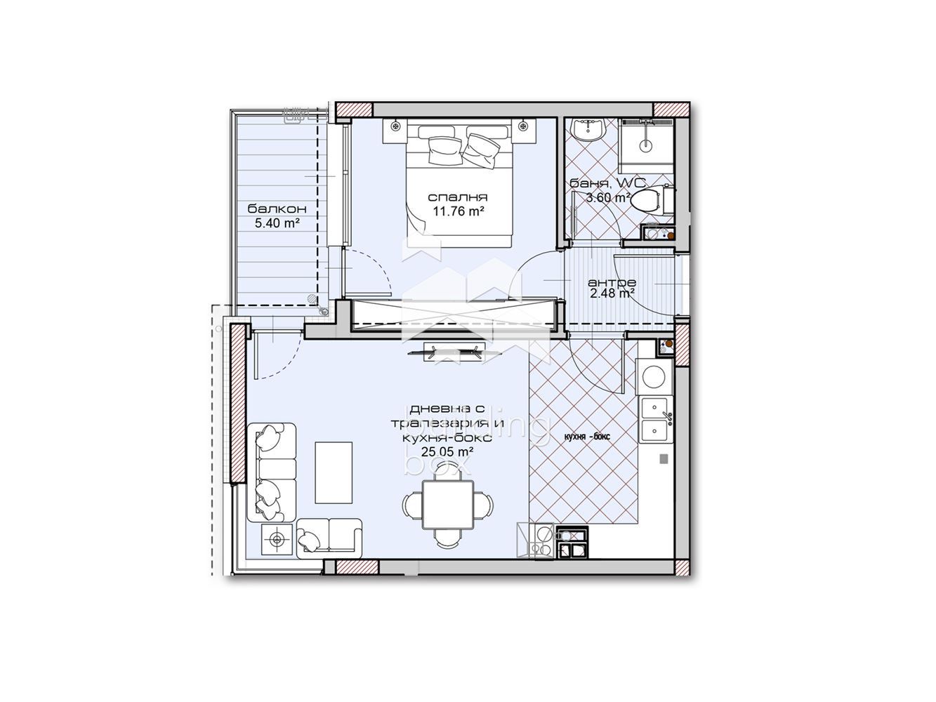 ДВУСТАЕН апартамент в новострояща се сграда