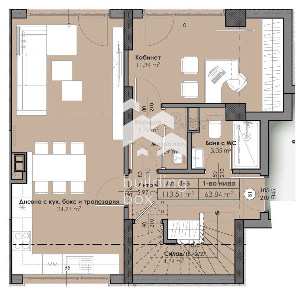 Четиристаен апартамент на метри от метростанция "Ломско шосе" - 0