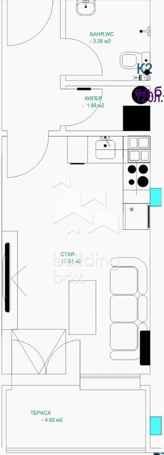 Едностаен апартамент – кв. Младежки хълм