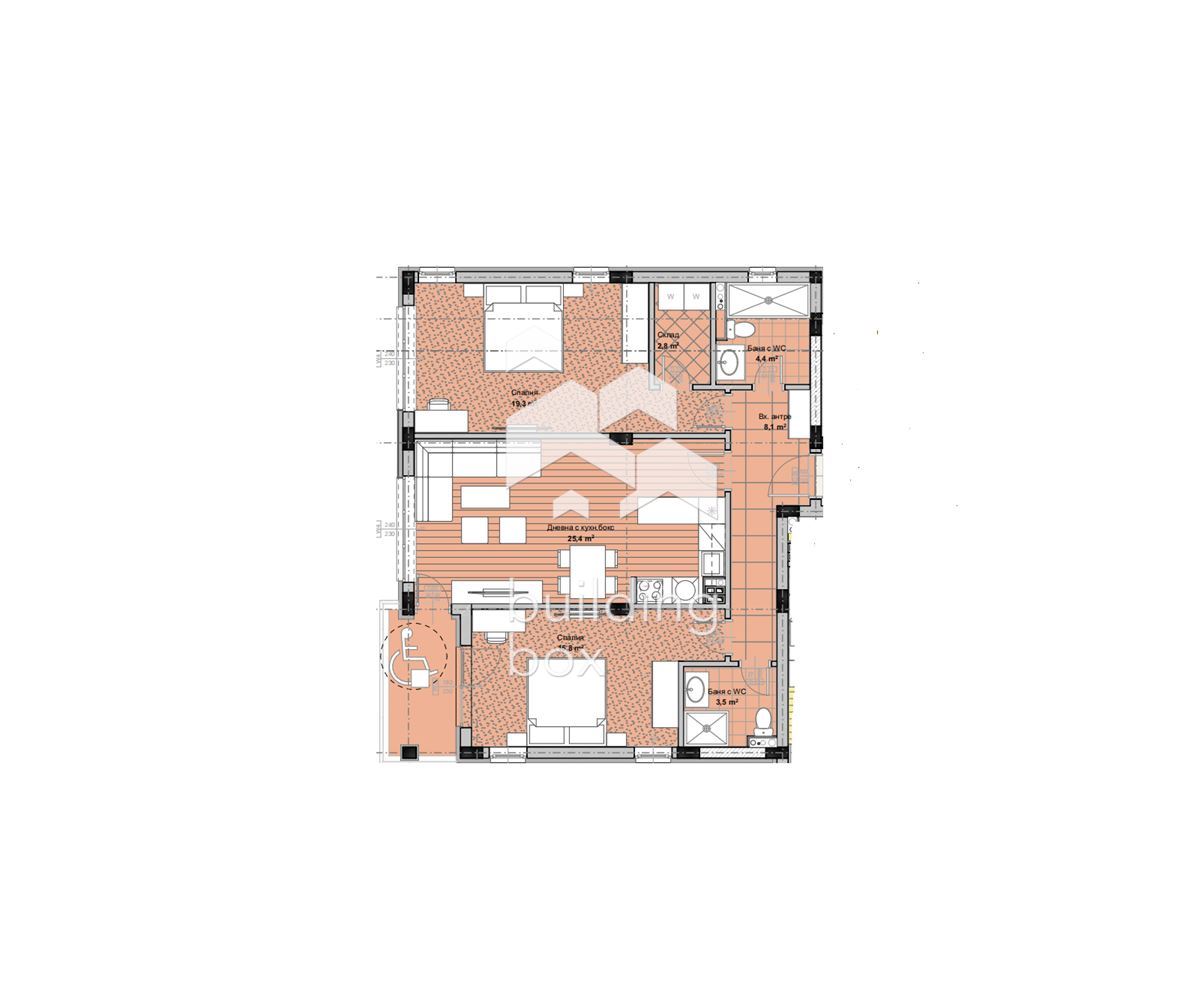 Тристаен апартамент - кв. "Остромила" - 0
