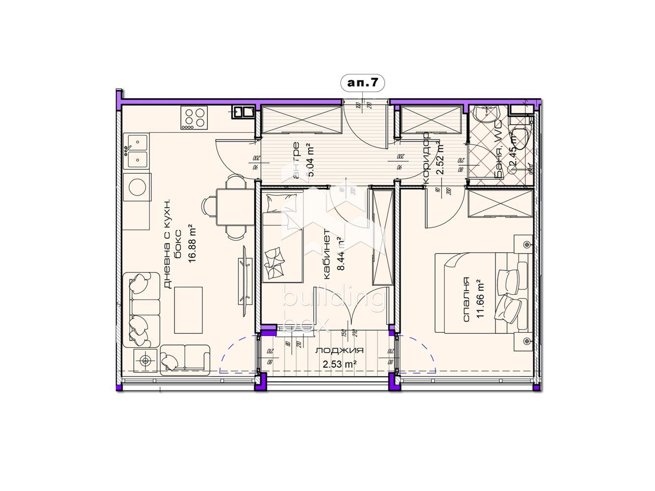 Тристаен апартамент в новострояща се сграда в град Шумен - 0