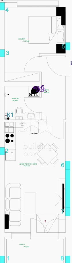 Двутаен апартамент – кв. Младежки хълм