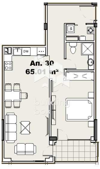 Двустаен апартамент в ж.к. Гърдова Глава - 0