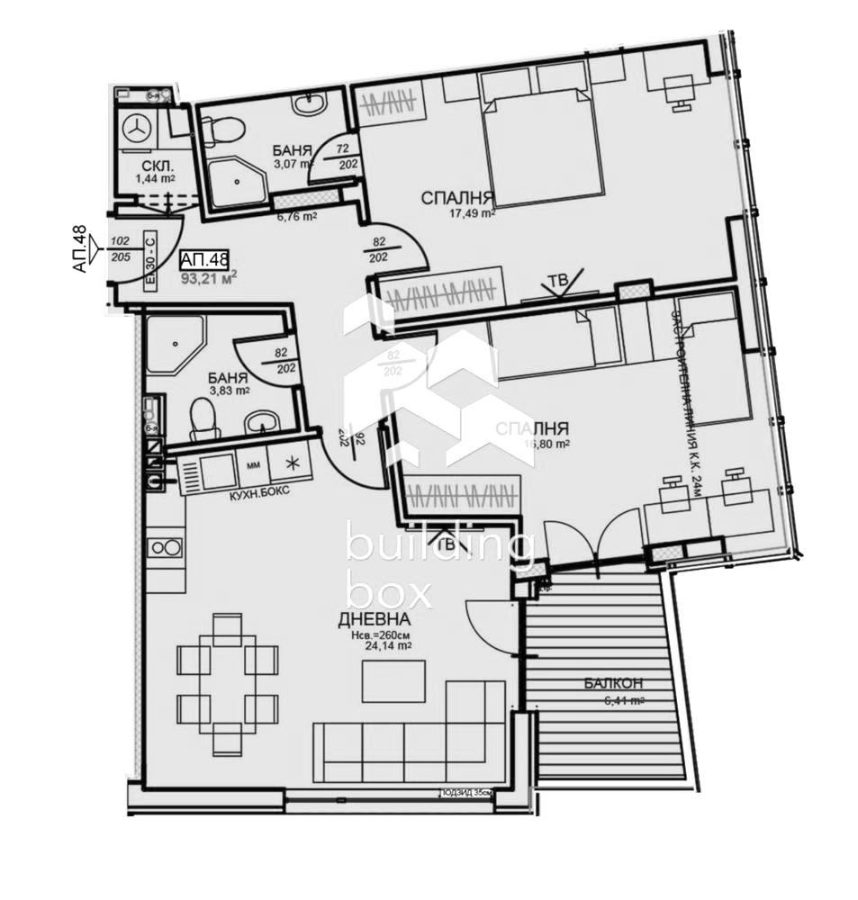 Тристаен апартамент в нова модерна сграда – Централна София - 0