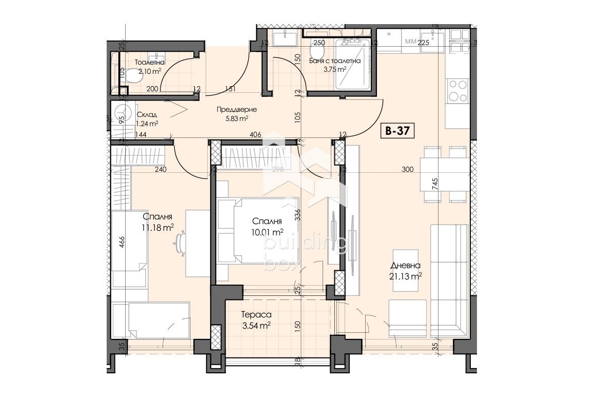 Тристаен апартамент - кв. Гагарин - 0