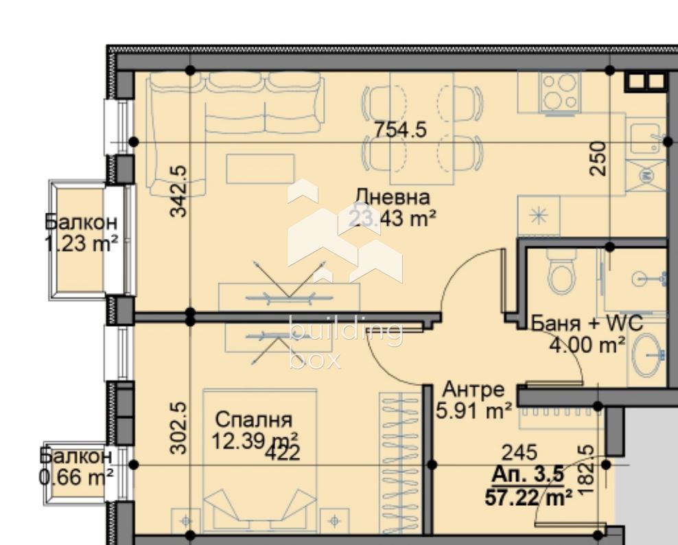 Двустаен апартамент - кв. Овча купел - 0