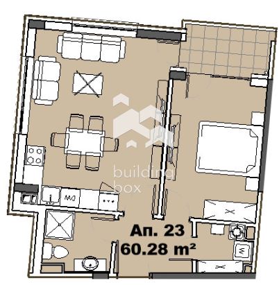 Двустаен апартамент в Княжево - 0