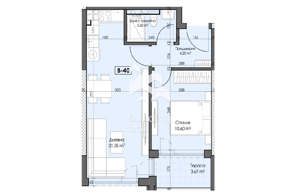 Двустаен апартамент - кв. Гагарин - 0