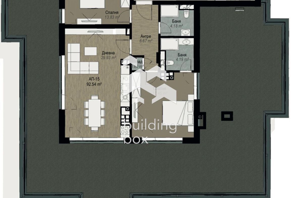 Тристаен апартамент в ж.к. Витоша - 0