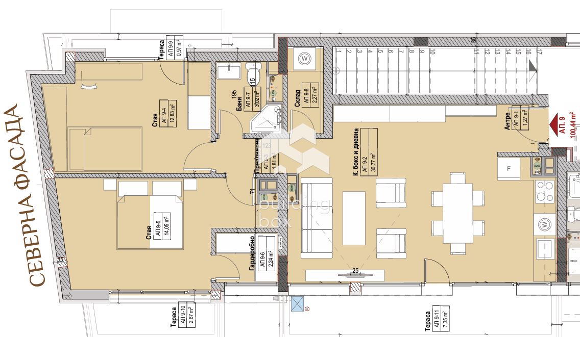 Продава тристаен апартамент - 0