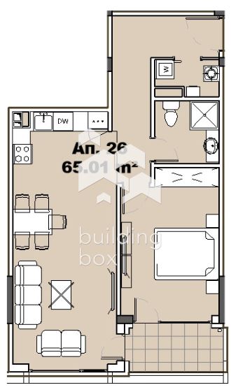 Двустаен апартамент в кв. Карпузица - 0