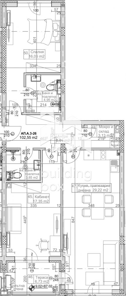 Тристаен апартамент в новострояща луксозна сграда - 0