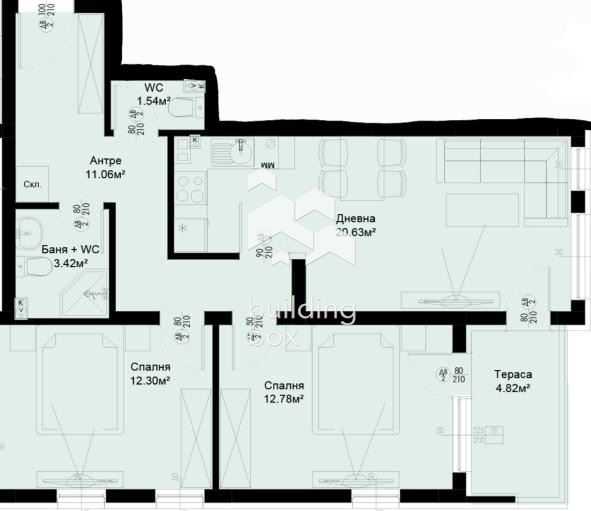 Тристаен апартамент - кв. Остромила - 0