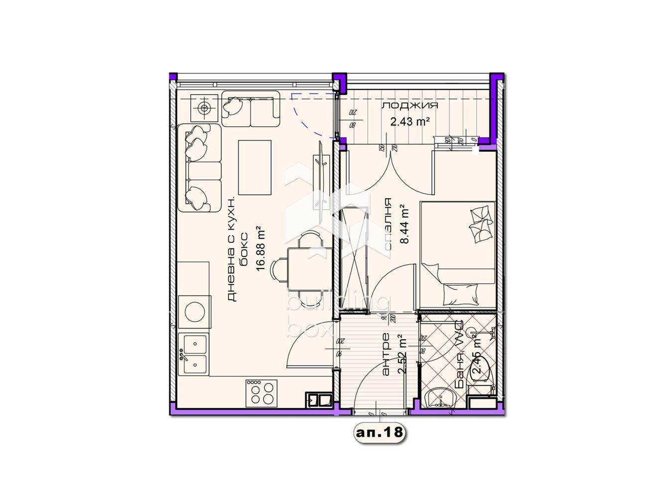 ДВУСТАЕН апартамент в новострояща се сграда в град Шумен - 0