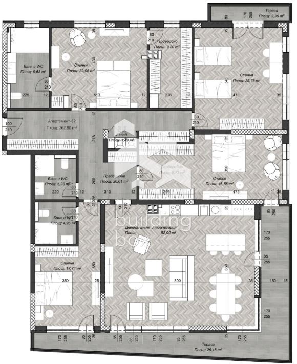 5-стаен апартамент в Центъра - 0